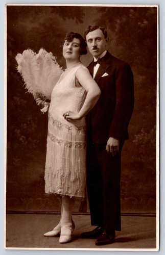 Antique france fashion couple - france,