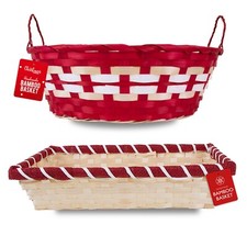 Christmas Bamboo Wicker Basket