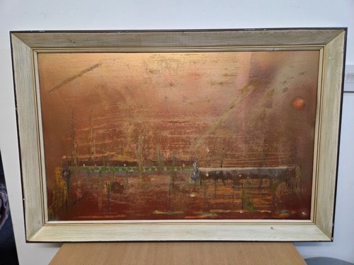 Large framed abstract - large,