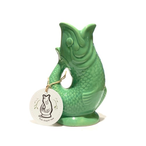 Fish shaped ceramic vase - ceramic,