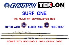 CLEARANCE GRAUVELL TEKLON 420m 14ft SURF ONE MULTI TIP BEACHCASTER ROD DISTANCE
