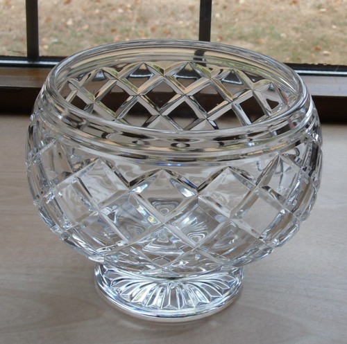 Vintage footed clear cut glass - footed,
