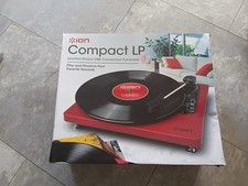 Ion Compact LP Vinyl Record Player Turntable Red