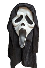 Latex Halloween Scream Mask W/ Hood Horror Ghost Scary Movie Fancy Dress Cosplay