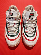 Fila Womens Ray Trainers 5RM00522 White Green Red Lace Up Shoes Size 6 UK