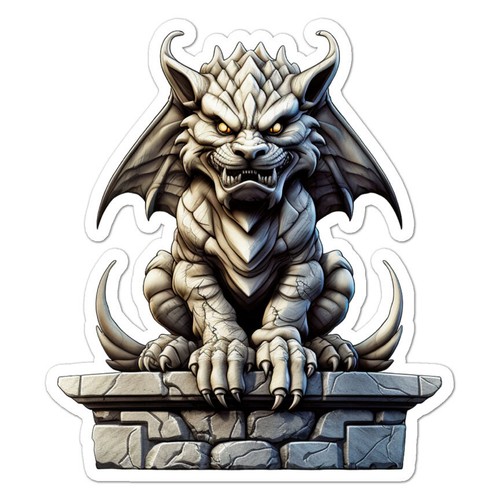 Stone gargoyle monster - stone,
