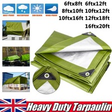 PVC 200gsm Extra Heavy Duty Tarpaulin Waterproof Ground Sheet Cover Lorry Tarp