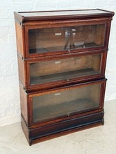 Globe Wernicke Bookcase Stackable Glass Doors Oak Antique Delivery Available