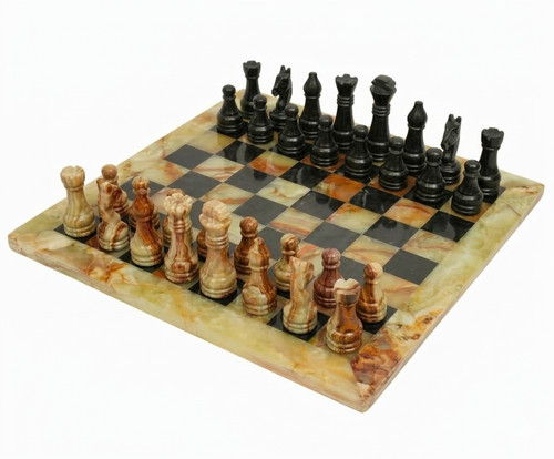 Marble chess set green - marble,