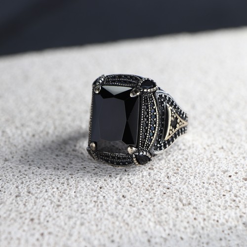 Vintage men onyx ring - vintage,