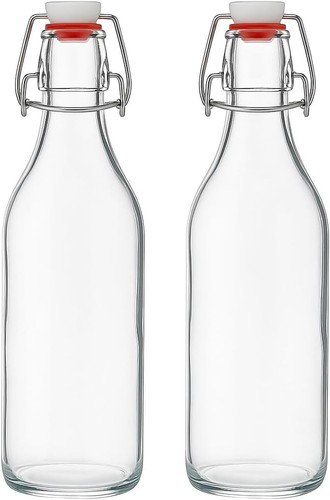 Glass bottles with swing top - glass,