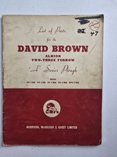 DAVID BROWN ALBION A SERIES TWO-THREE FURROW PLOUGH PARTS CATALOGUE