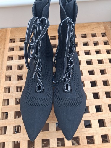 Zara black high heeled fabric - zara,