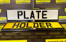 1 x 3D Gloss Gel - Quick Release - Car Van Number Plate Holder Surround- BMW M
