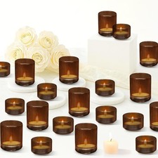 20 Set Amber Votive Candle