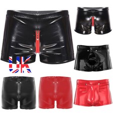 UK Men Sexy Wet Look Latex PVC