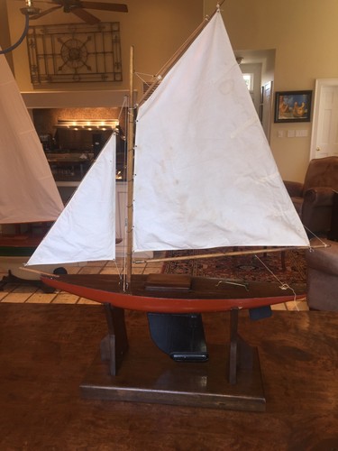 Antique pond yacht - antique, with