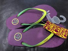 Zumba new  purple flip flops