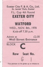 Ticket - Exeter City v Watford