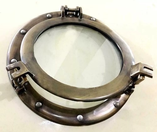 Aluminum porthole brass - 17",