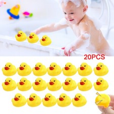 20-100x Yellow Rubber Ducks Squeaky Bath Toys Water Play Durable interesting
