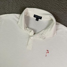 Peter Millar Crown Crafted Polo Shirt Mens Medium White Friars Head Golf Club