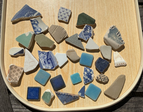 250g sea pottery - , pieces