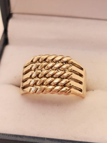 9ct gold chunky row - gold,