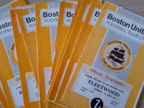 Boston united home programmes - united,