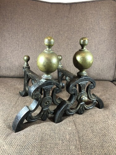 Antique vintage pair brass - pair, of