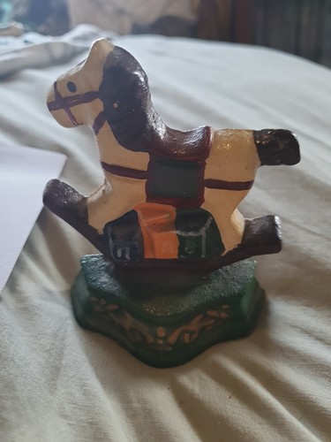 Vintage metal rocking horse - vintage,