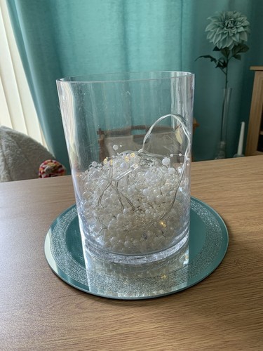 Glitter mirror plate - plate,, cracked