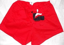 Traditional Quality Rugby Sports Shorts 100% Cotton Red 32" (more sizes colours)