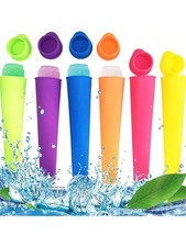 6PCS Silicone Ice Lolly Popsicle Mould Pop Up Frozen DIY Maker Kitchen Tool UK