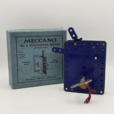 Meccano Clockwork Motor No.2 Vintage Mechanical Toy with Key & Box Working VGC
