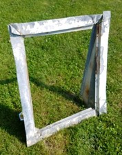 Architectural Salvage ANTIQUE  WINDOW  TRIM FRAME RUSTIC DISTRESSED GALVANIZED