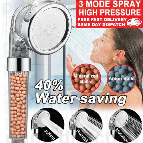 Shower head water saving ionic - shower,
