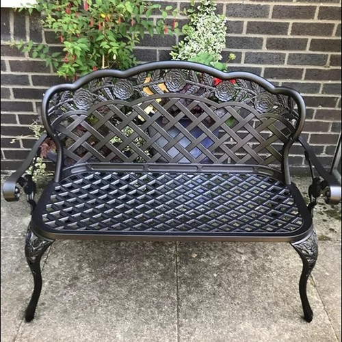 Seater metal garden bench - 2,