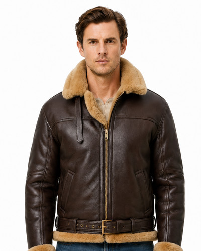 Men genuine shearling - b3,