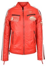 Ladies Cafe Racer Biker Jacket