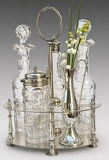 Antique Silver Plate Cruet Set