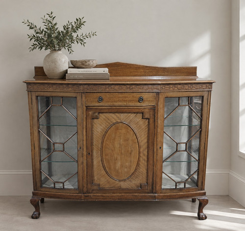 Antique mahogany display - antique,