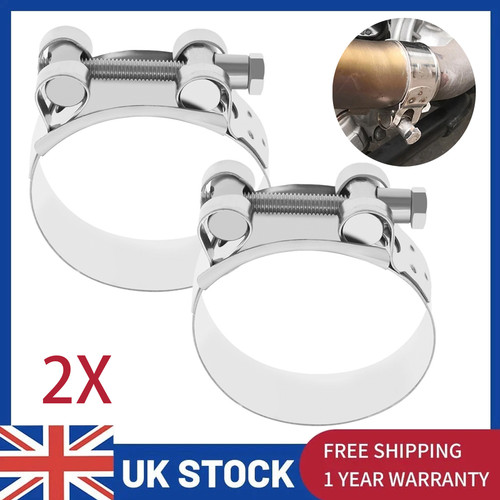 Motorcycle exhaust clamp - 2x,