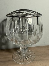 Vintage Crystal Rose Bowl With