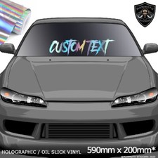Custom Text Large Oil Slick Window Sticker Decal Vinyl Car Windscreen Drift JDM