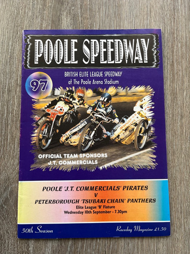 Poole speedway programme 10th - speedway,