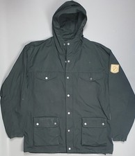Fjallraven Greenland Black Hooded Lightweight Jacket Coat Size Mens XL
