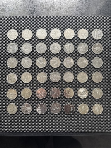 42x 50p coin set - set, (25