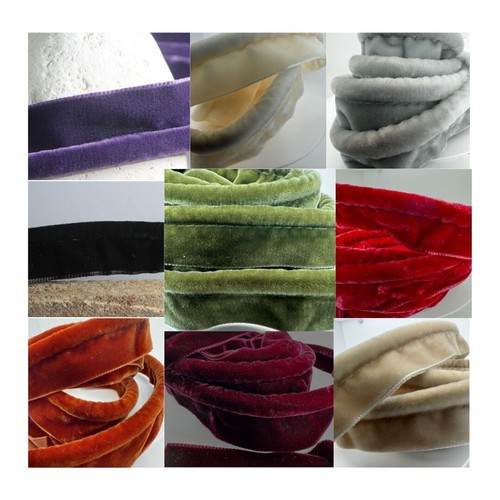 Velvet flanged piping cord - velvet,
