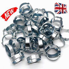 50x Double Ear Clamp O Clips Crimp Air Silicone Petrol Water Fuel Hose Pipe Kit